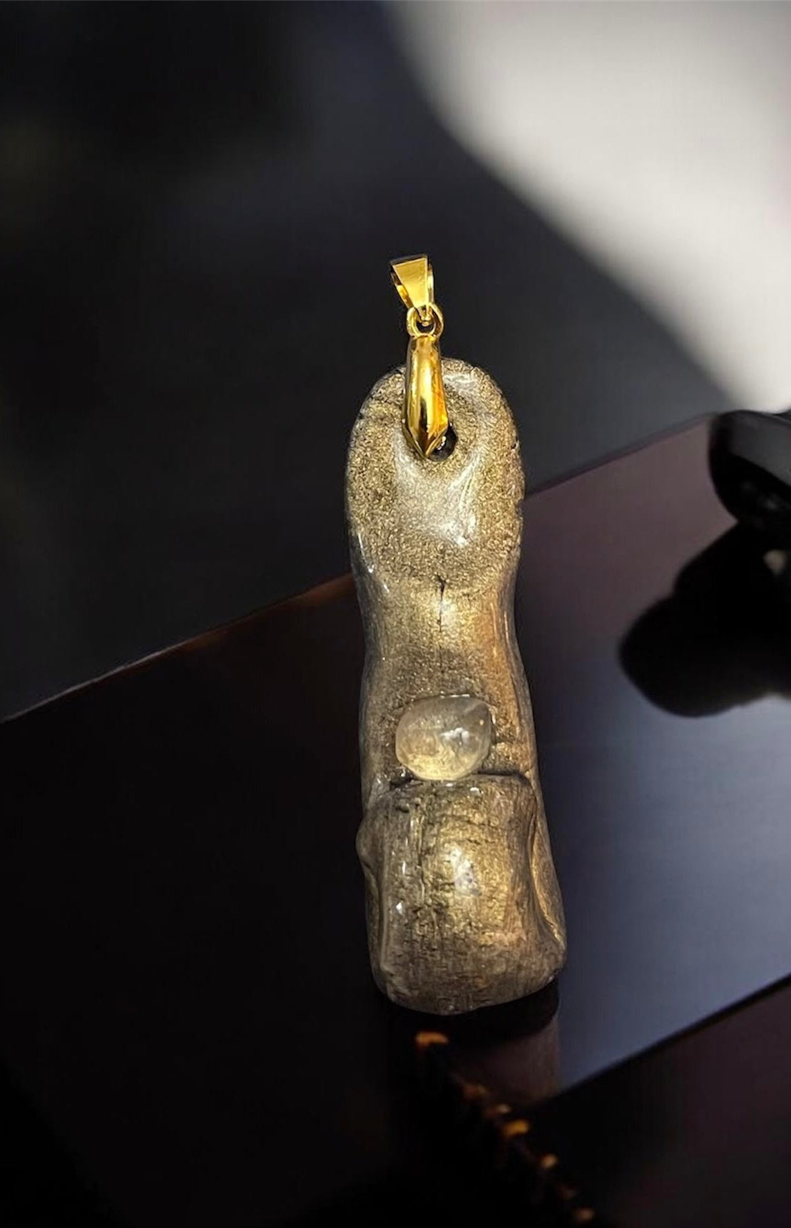 Golden Earth Artisan Crystal Pendant
