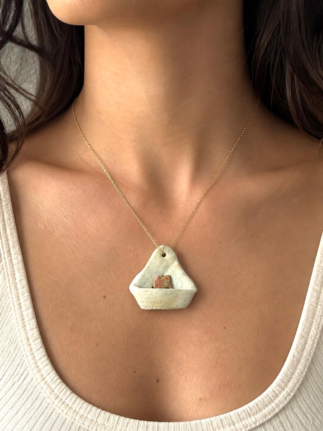 The Little Treasure Unakite Pendant